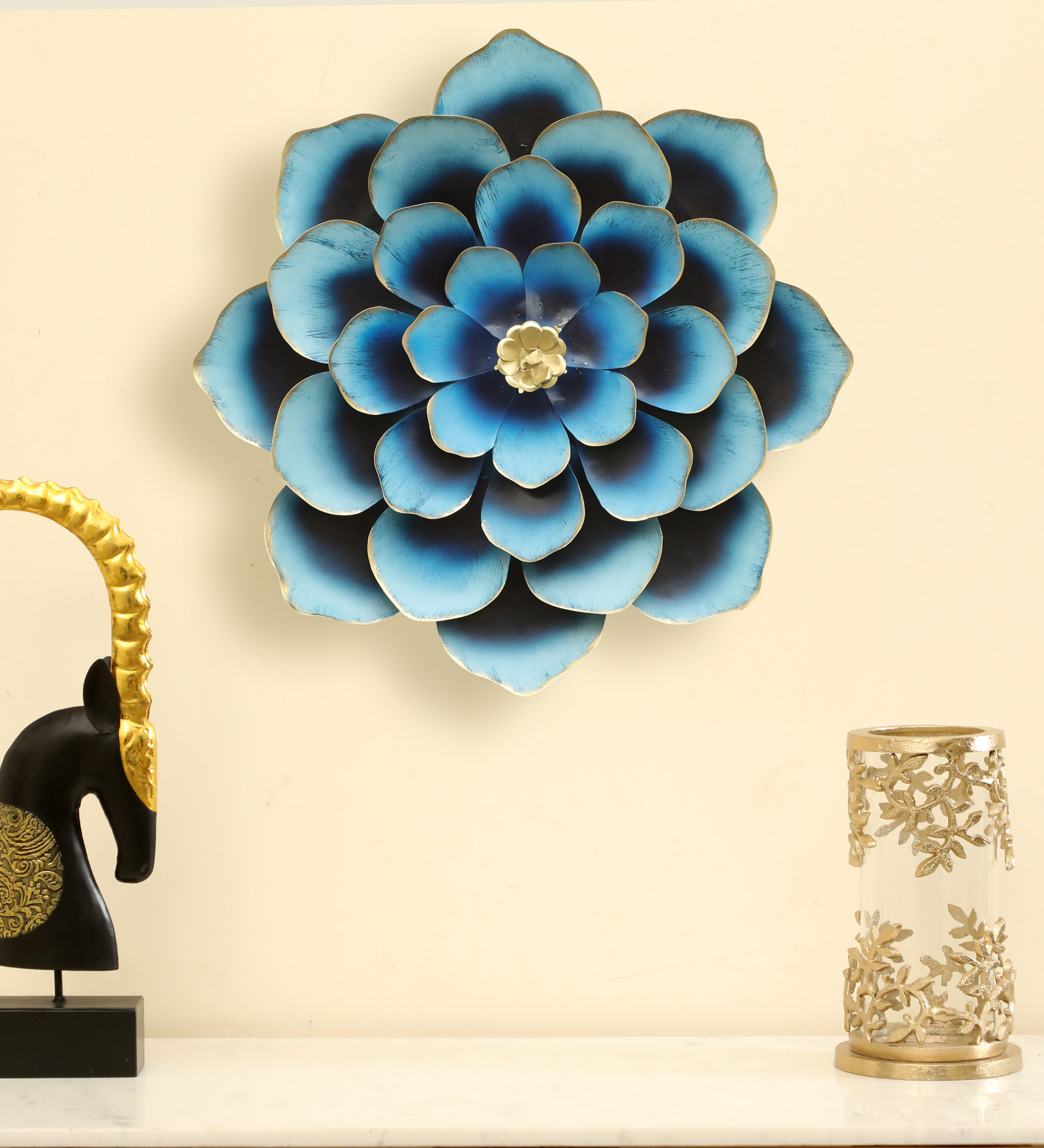 Metal Veda Flower Wall Decor Big