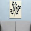 Blue Leaf Wall Frame - Penny Metal on Board Wall Decor