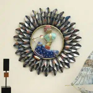 Cultural Metal Wall Art Bansuri Musician Wall Decor