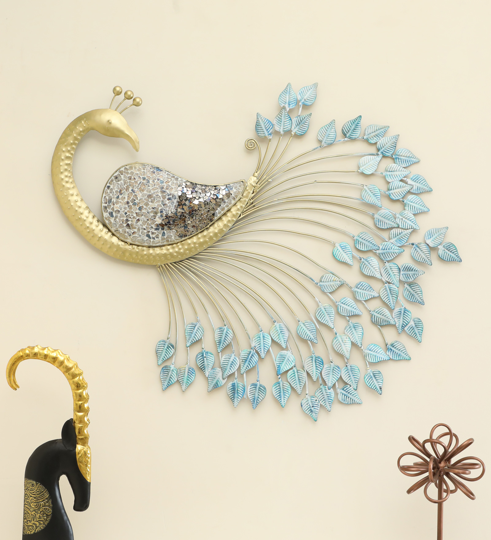 Metal Nihaal Peacock Wall Decor