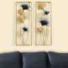 Metal Wall Art Set of 2 - Wayanad Leaf Frames 11x30 Inch