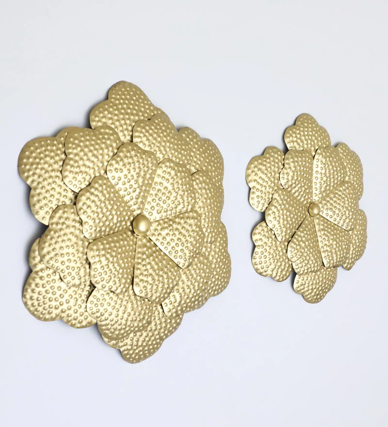 Vamli Flower Wall Decor Set of 2 – Metal Floral Wall Art - Image 2