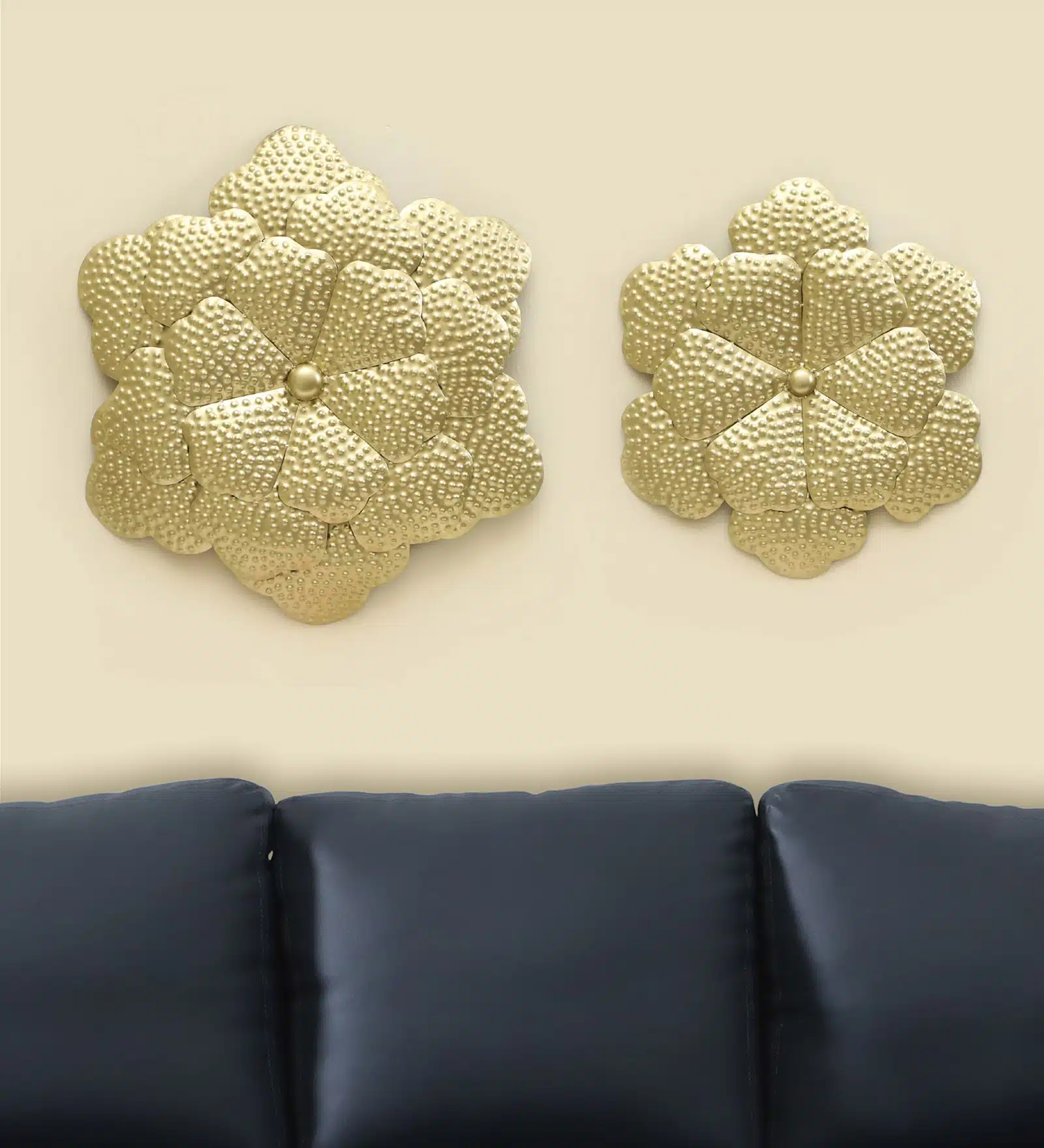 Vamli Flower Wall Decor Set of 2 – Metal Floral Wall Art