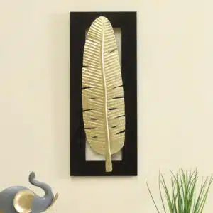 Leaf Wall Decor - Vantara Leaf 3 Metal MDF Wall Frame