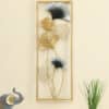 Multicolour Metal Wall Art - Wayanad 1 Leaf Frame 11x30 Inch
