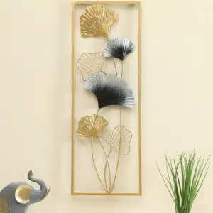 Metal Leaf Wall Frame - Wayanad 2 Multicolour Art 11x30 Inch