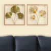 Ginko Wall Frame Set of 2 - Nanda Square Metal Wall Decor