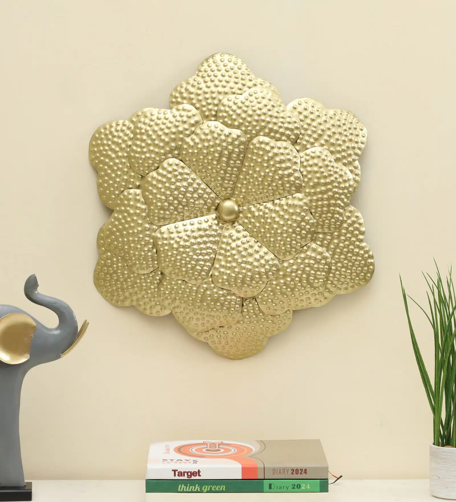 Vamli Big Flower Wall Decor – Large Metal Floral Art