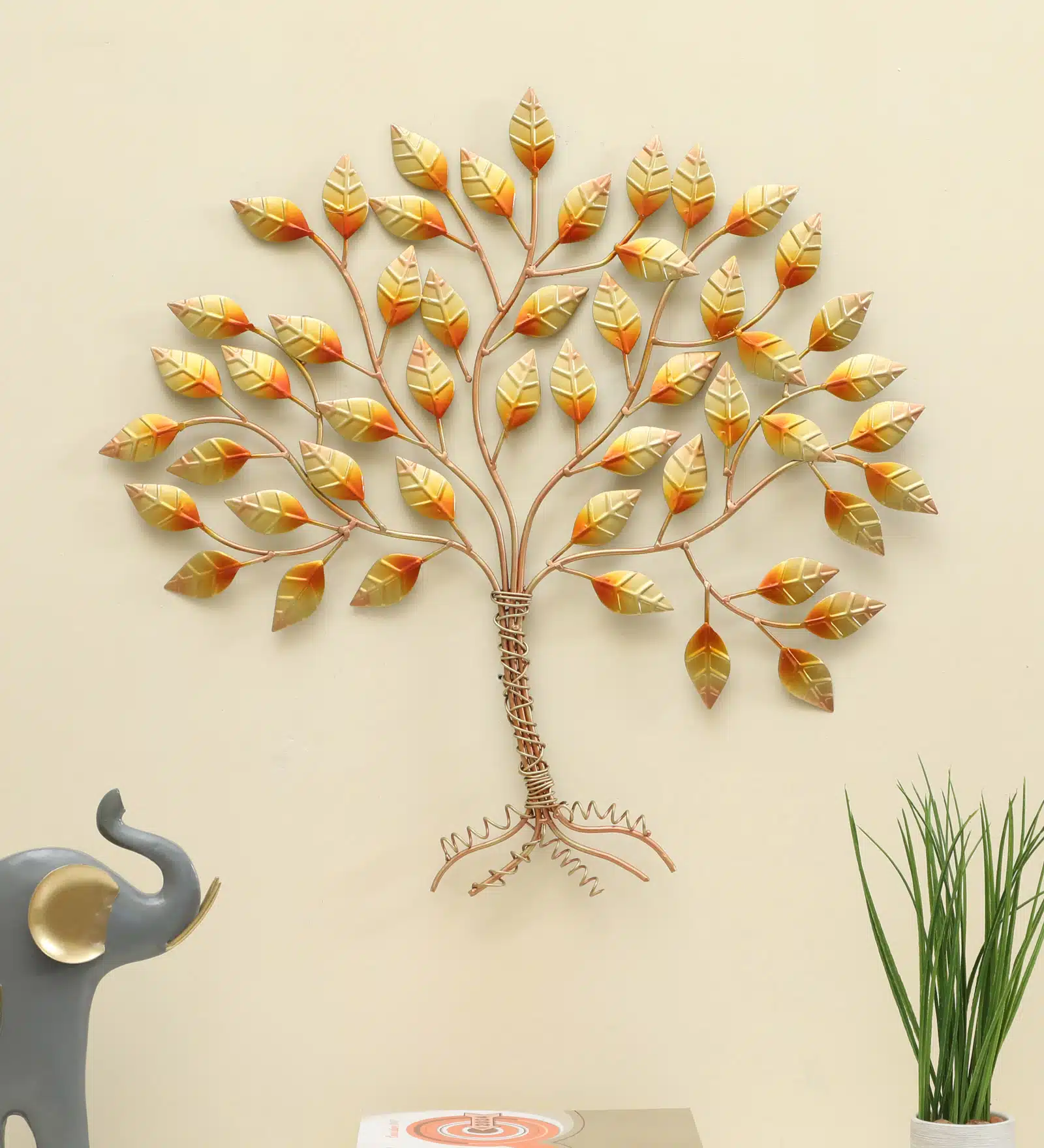 Tree of Life Wall Hanging – Darshi Golden Metal Wall Art