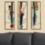 Wall Art Set of 3 – Akina Multicolor Metal Wall Decor