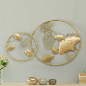 Metal Sadh Ginko Wall Decor