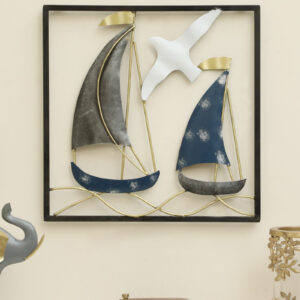 Metal Square Ivy Boat Wall Frame
