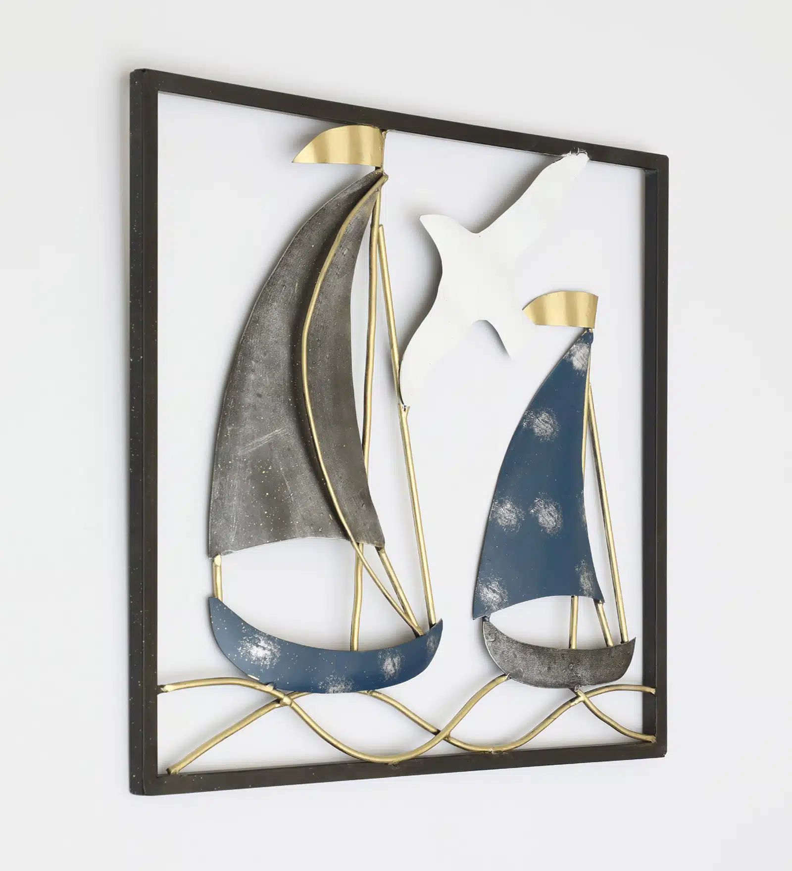 Metal Wall Art for Living Room – Ivy Boat 18x18 Wall Decor - Image 7