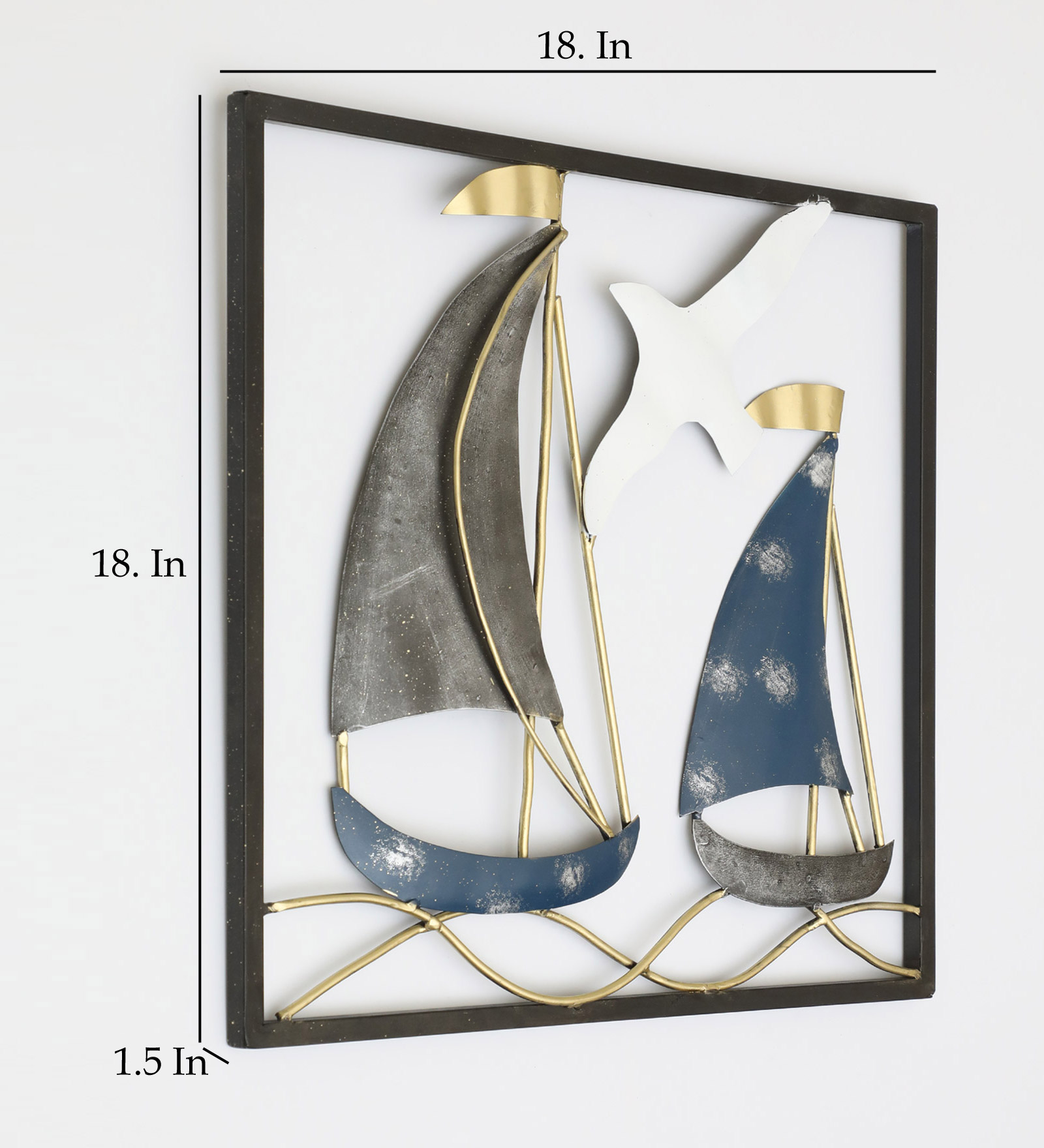 Metal Square Ivy Boat Wall Frame - Image 2