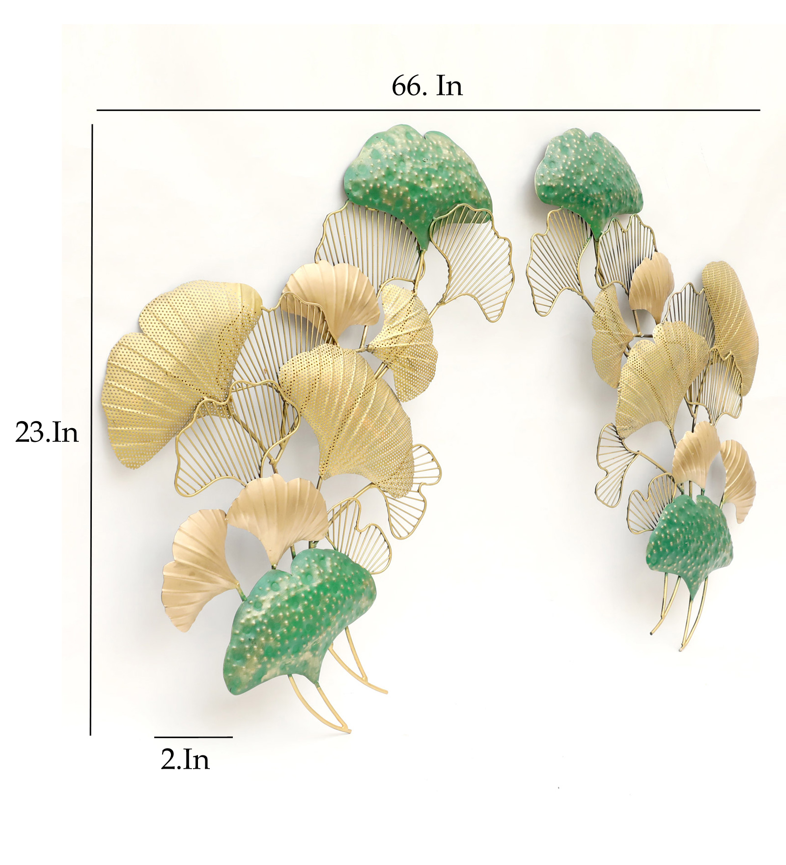 Metal Luv Ginko Left & Right Wall Decor Set of 2 - Image 3