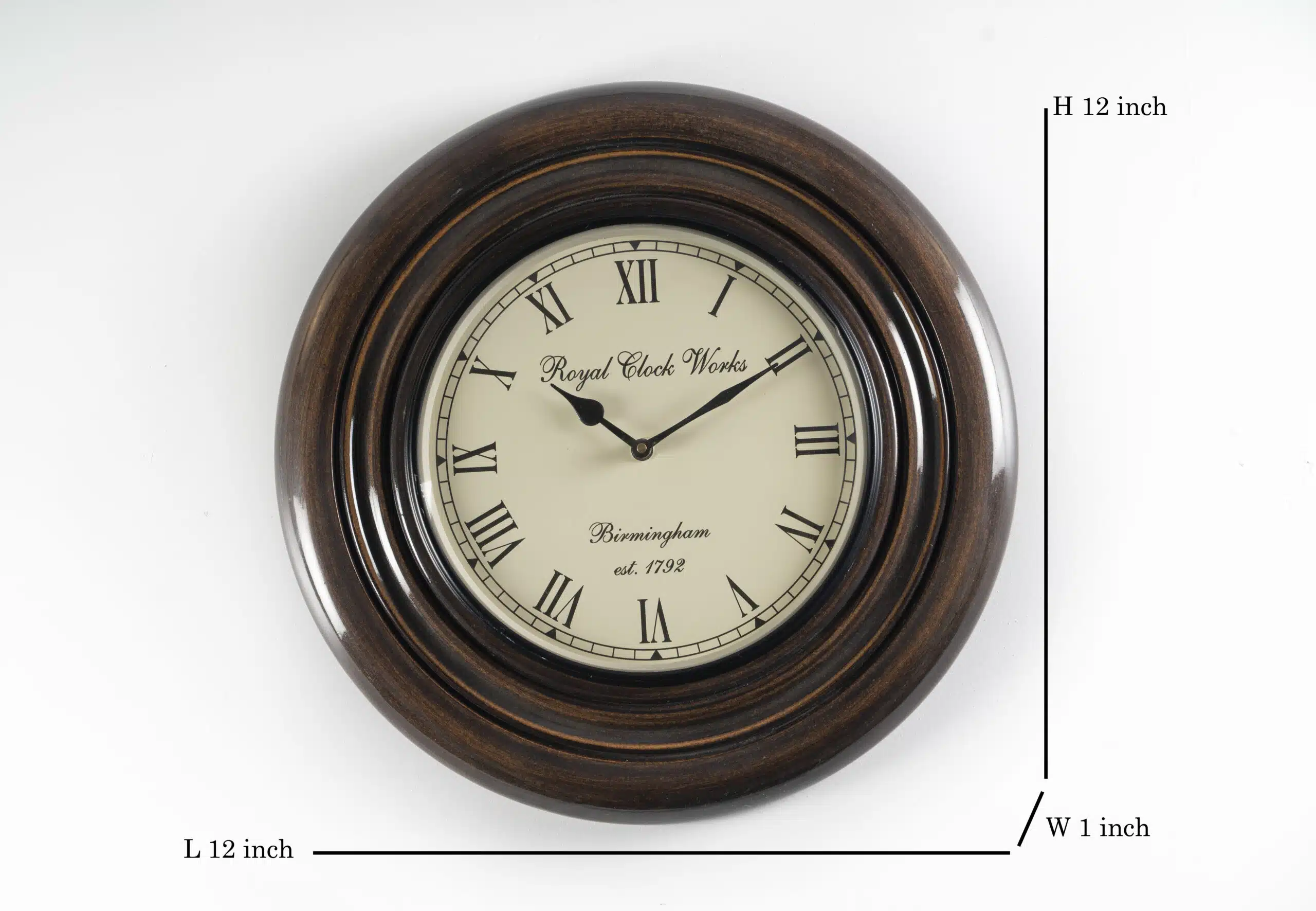 Leya Heritage Wooden Wall Clock for Traditional Home Decor - Image 3