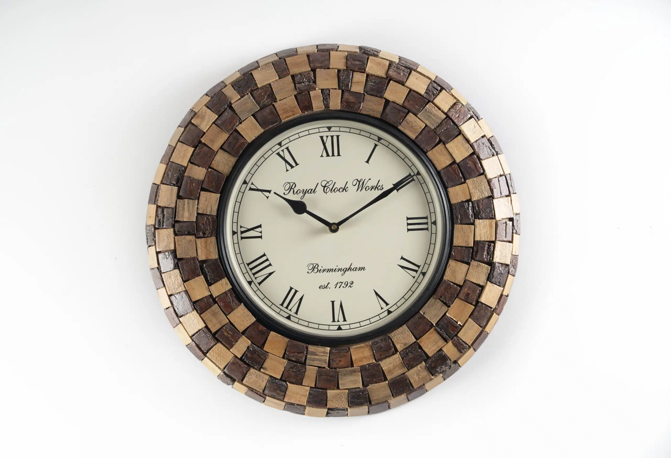 Tisya Heritage Wooden Wall Clock for Living Room Decor - Image 2