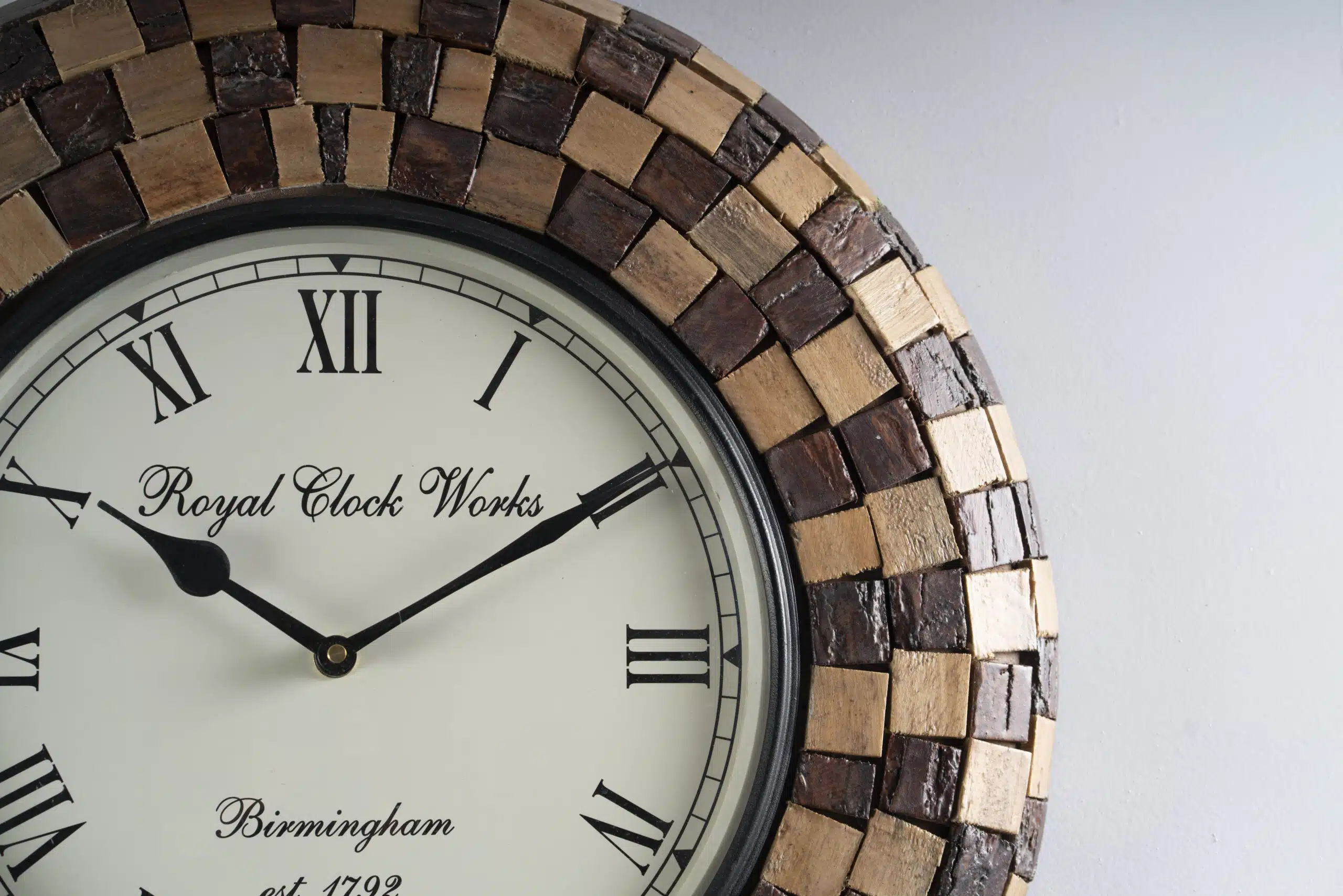 Tisya Heritage Wooden Wall Clock for Living Room Decor - Image 4