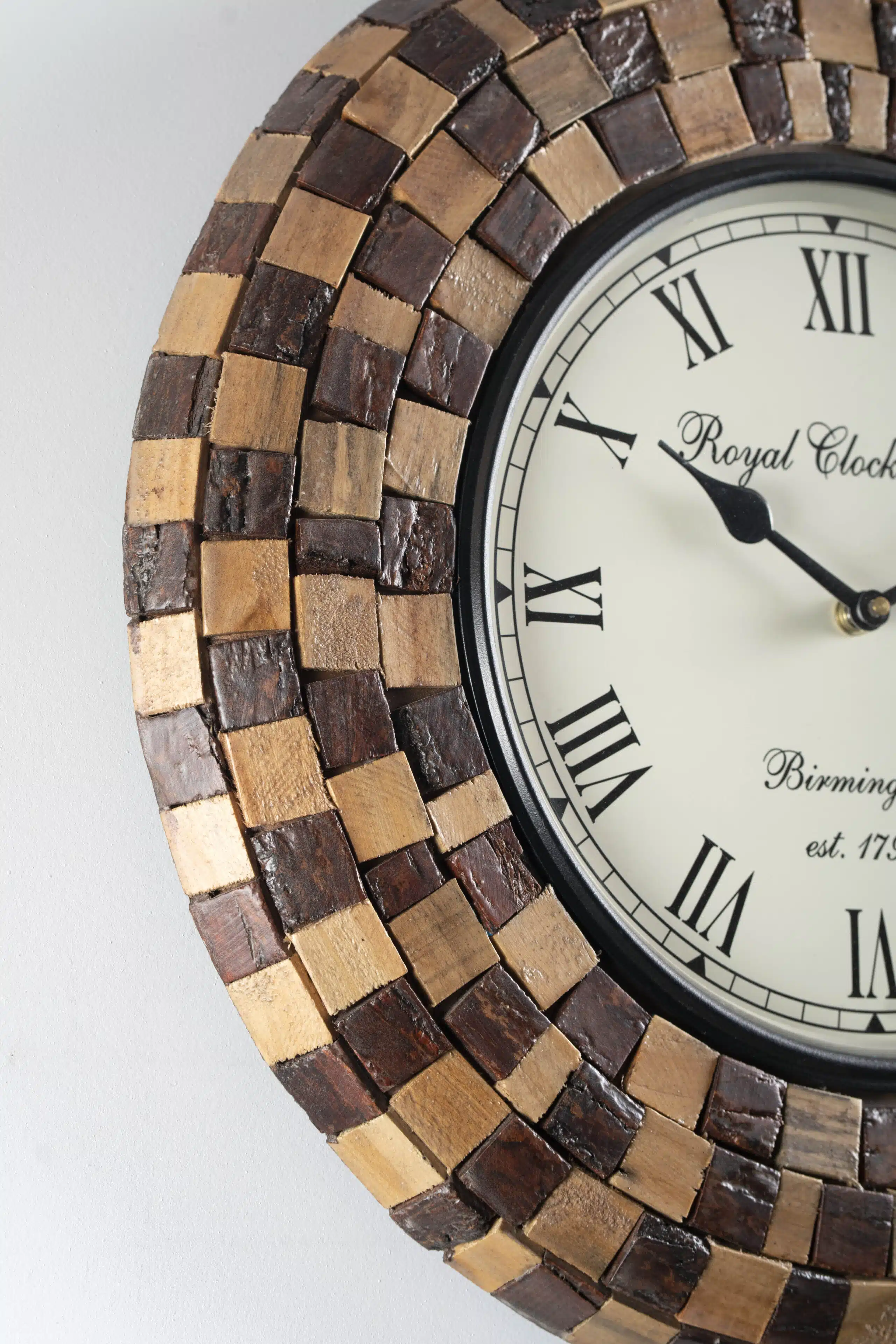 Tisya Heritage Wooden Wall Clock for Living Room Decor - Image 5