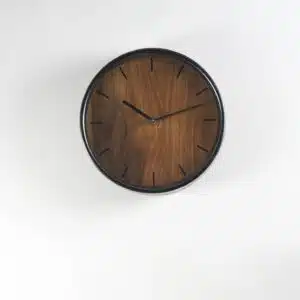 Zoya Wooden Wall Clock with Natural Wood Grain Dial and Minimalist Modern Design