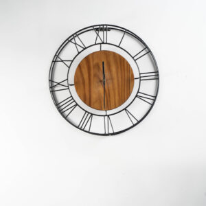 Ember Wooden and Metal Analog Wall Clock