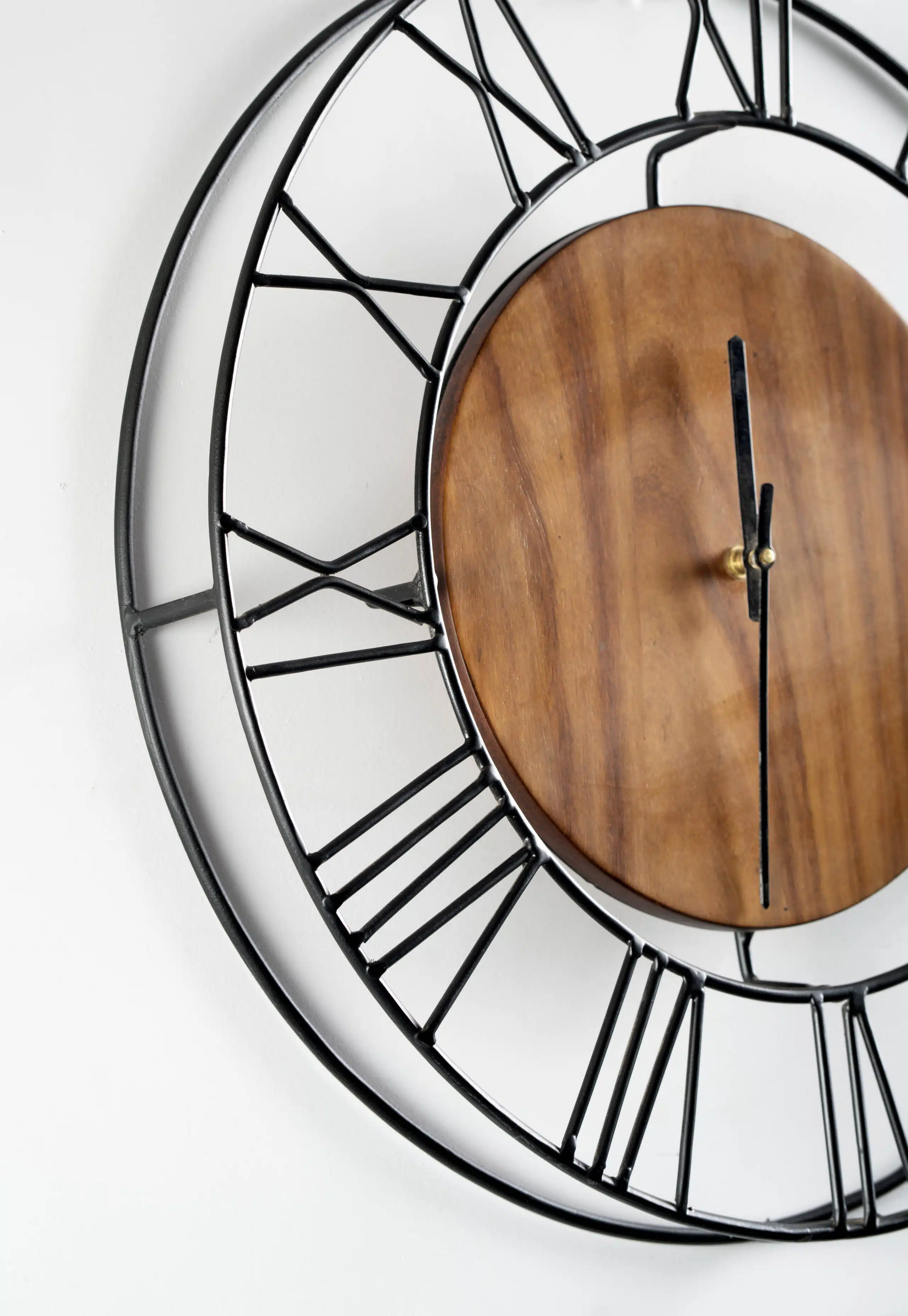 Ember Wooden and Metal Analog Wall Clock - Image 4