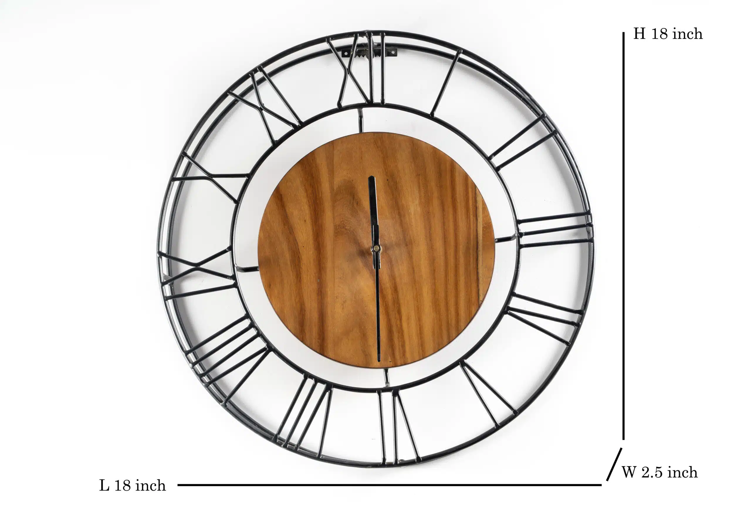 Ember Wooden and Metal Analog Wall Clock - Image 3