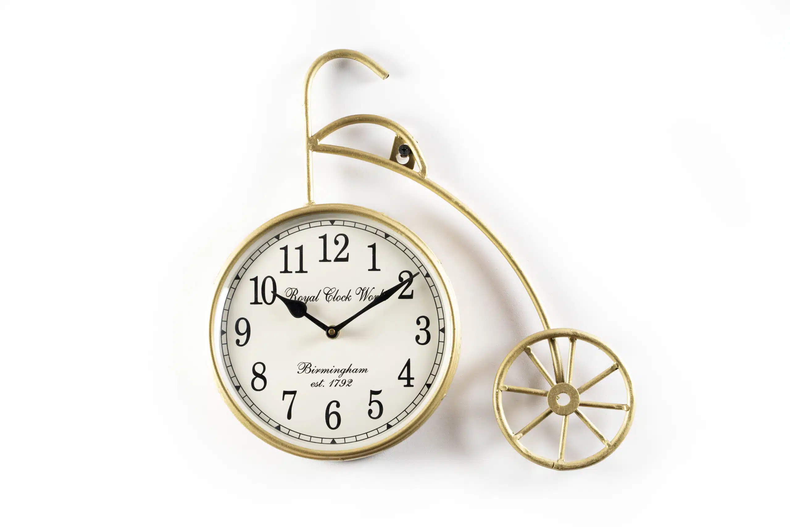 Ancient Wheel Metal Abstract Wall Clock for Vintage & Eclectic Interiors - Image 2