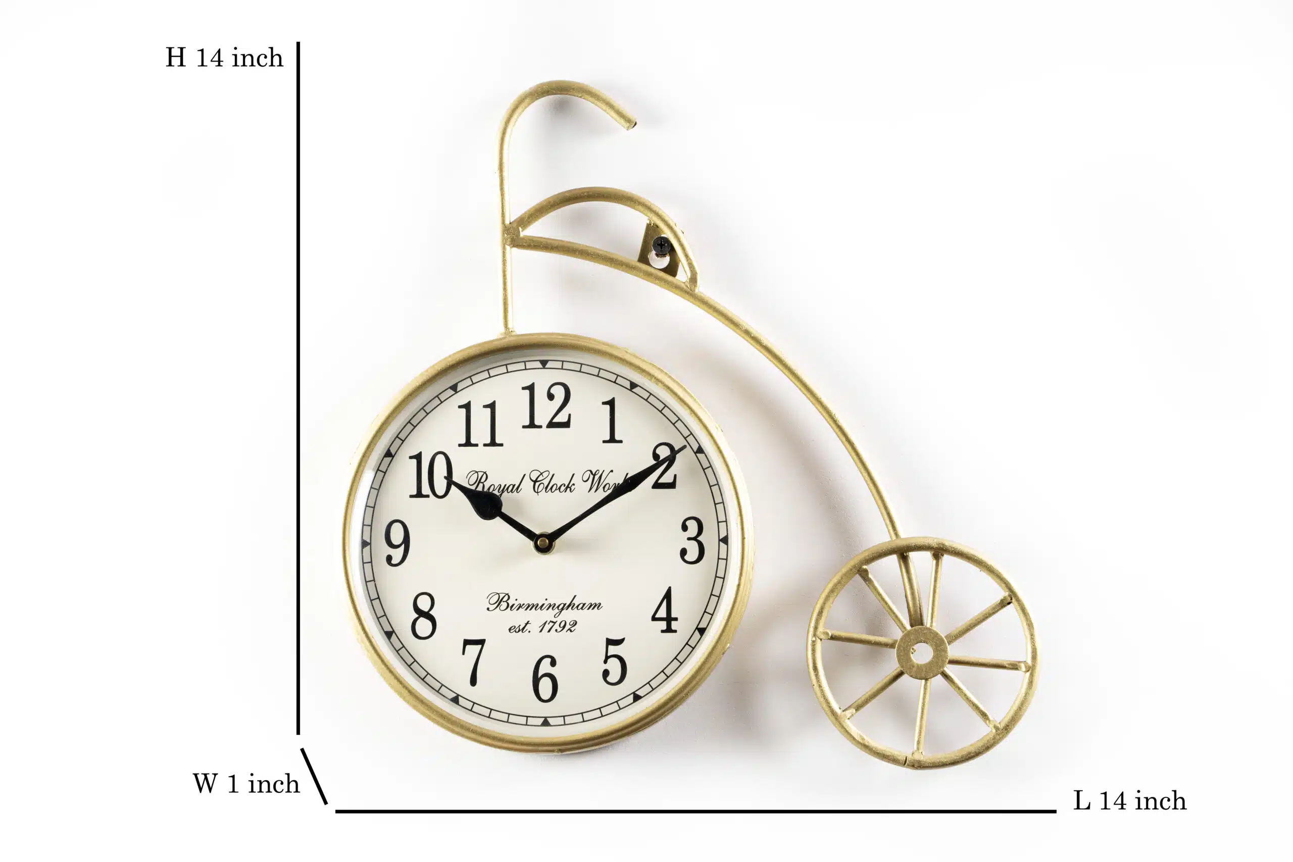 Ancient Wheel Metal Abstract Wall Clock for Vintage & Eclectic Interiors - Image 3
