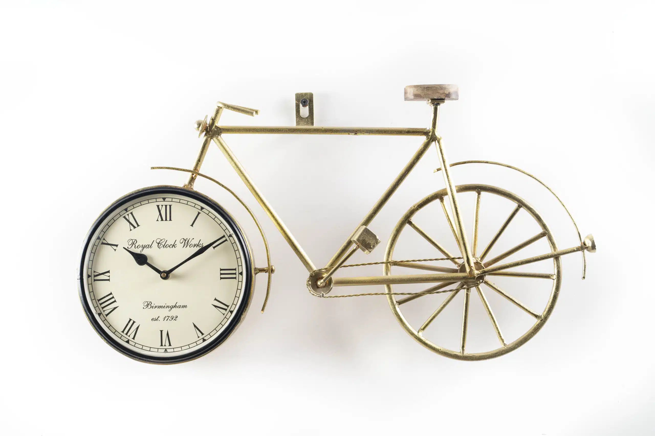 Gold Joy Metal Cycle Wall Clock - Image 2