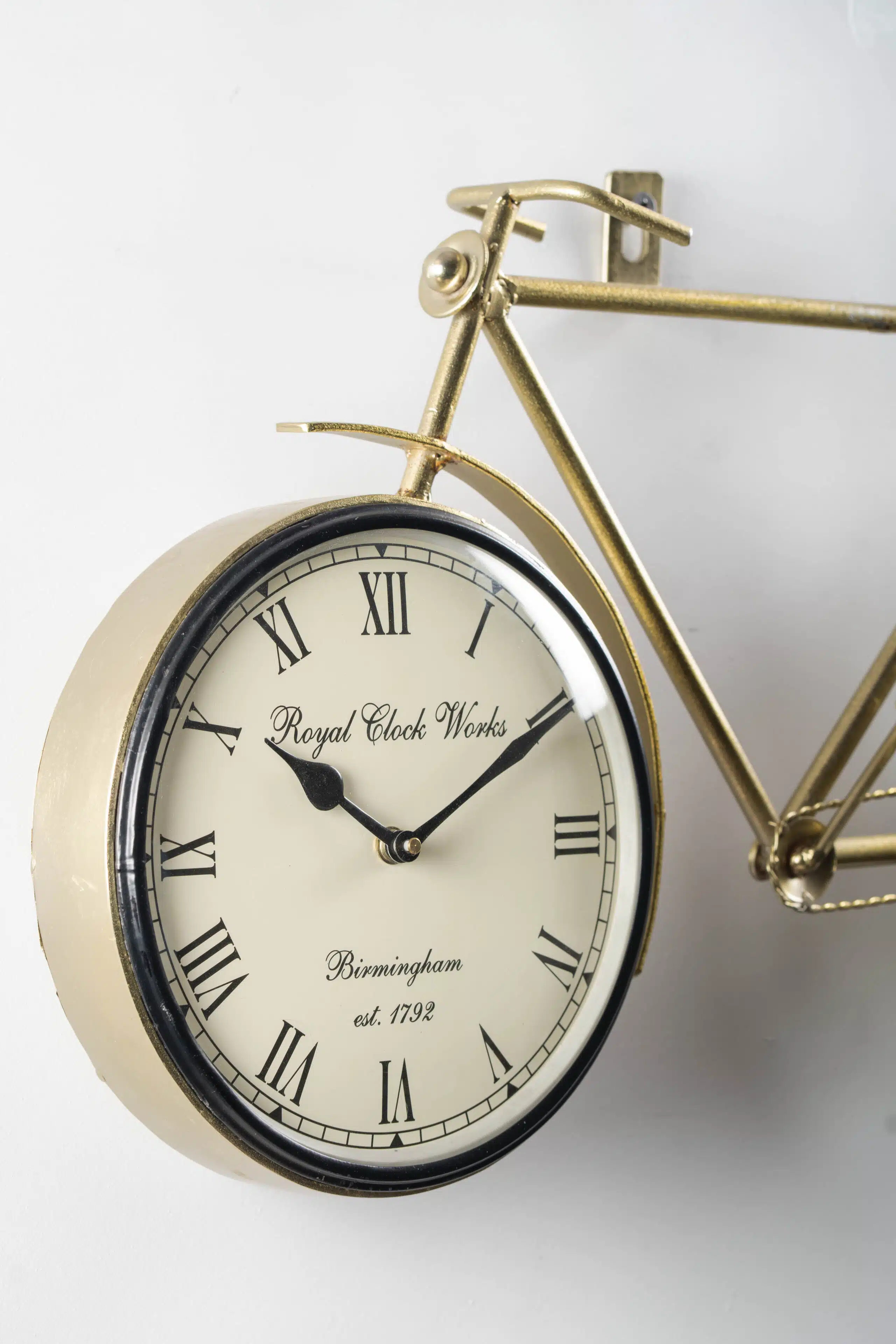 Gold Joy Metal Cycle Wall Clock - Image 4