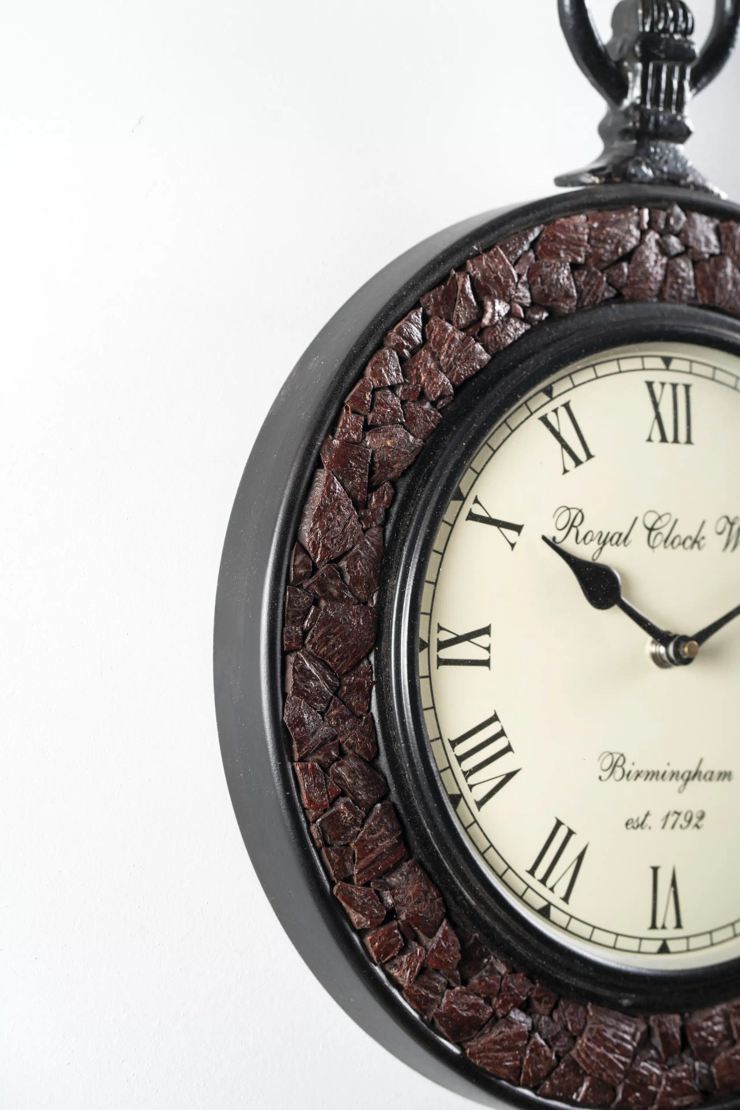 Nishith Heritage Wooden Polished and Brass Metal Fit Wall Clock - Image 5