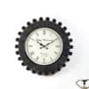 Vedika Heritage Wooden Wall Clock with sculpted petal frame and Roman numeral dial for living room wall décor