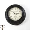 Richa Wooden Wall Clock with Roman Numeral Dial and Black Polished Frame
