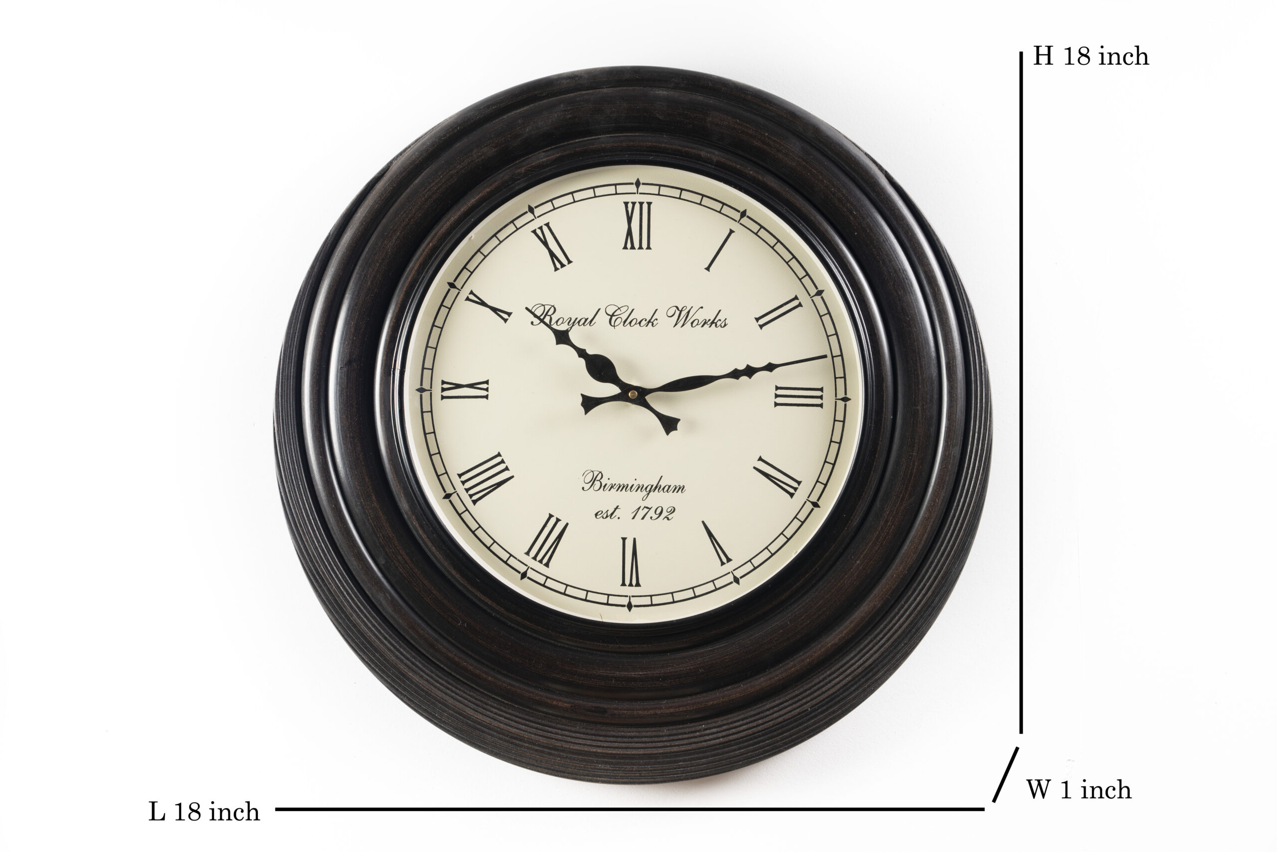 Richa Wooden Polished Wall Clock - Image 3