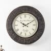 Ovi Heritage Wooden Wall Clock with Decorative Carved Border