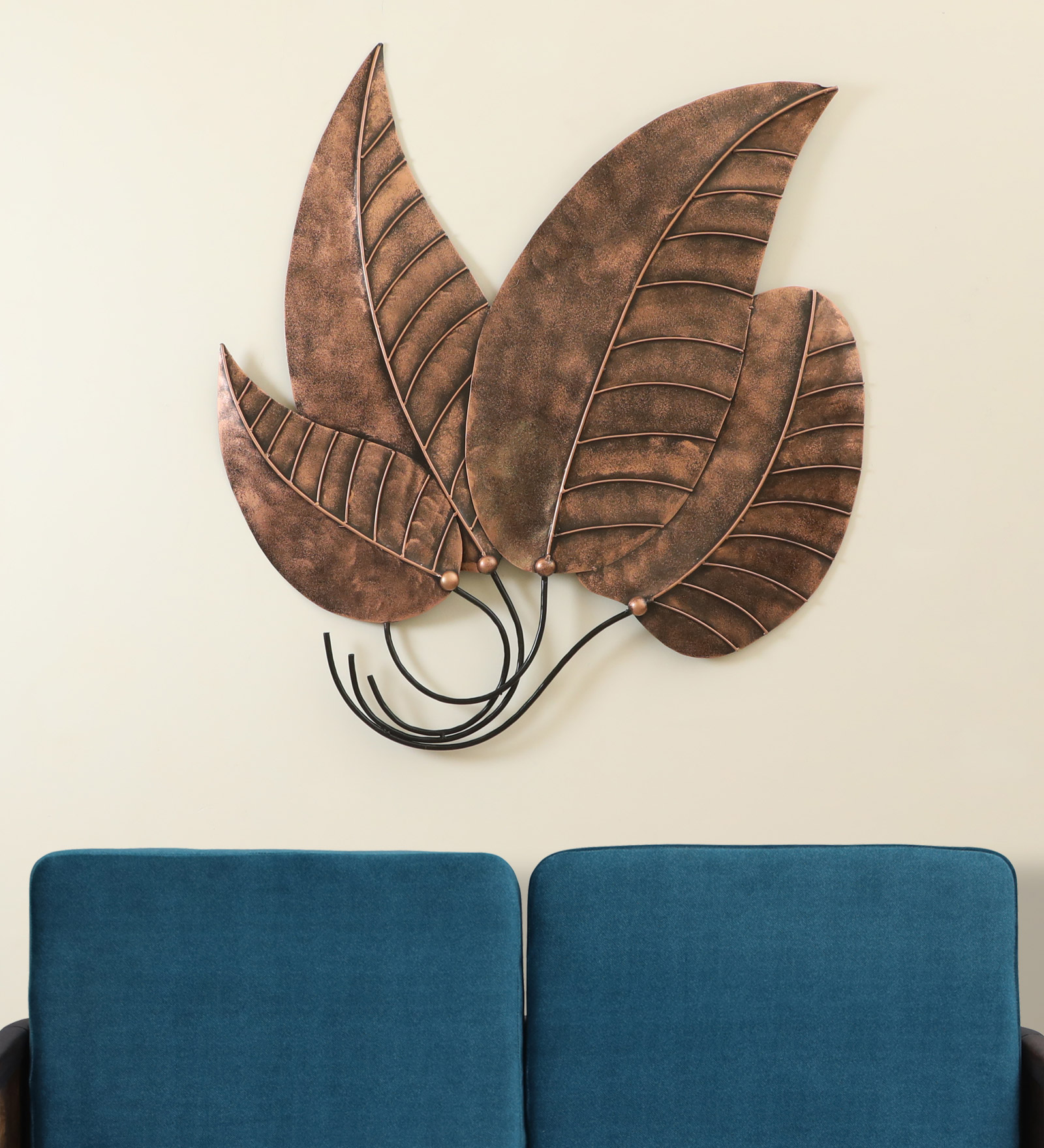 Metal Luka Leaf Wall Decor