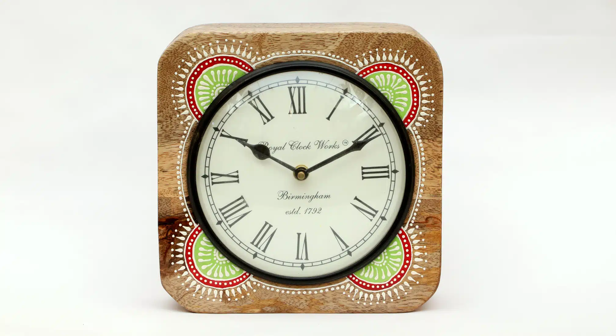 Urmi Handpainted Wooden Table Clock - Image 3