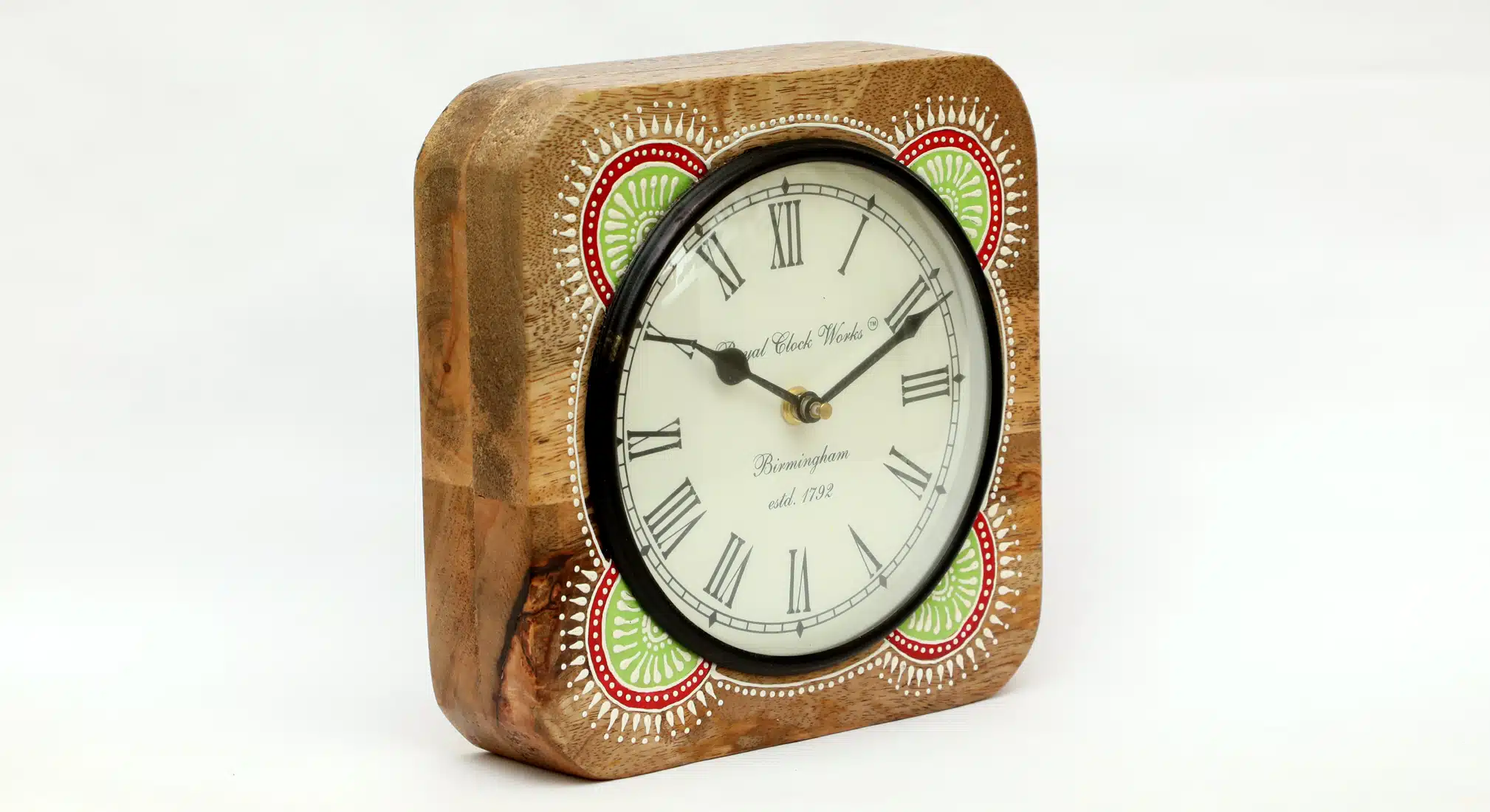Urmi Handpainted Wooden Table Clock - Image 4