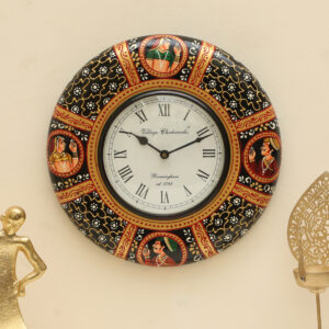 Srinika Handpainted Wooden Wall Clock