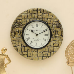 Paduma Buddha Heritage Wooden Polished Wall Clock