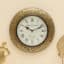 Rolling Coins Heritage Wooden Wall Clock Small with Decorative Coin Pattern Frame
