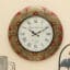 Loop Heritage Wooden and Brass Wall Clock with Decorative Brass Detailing