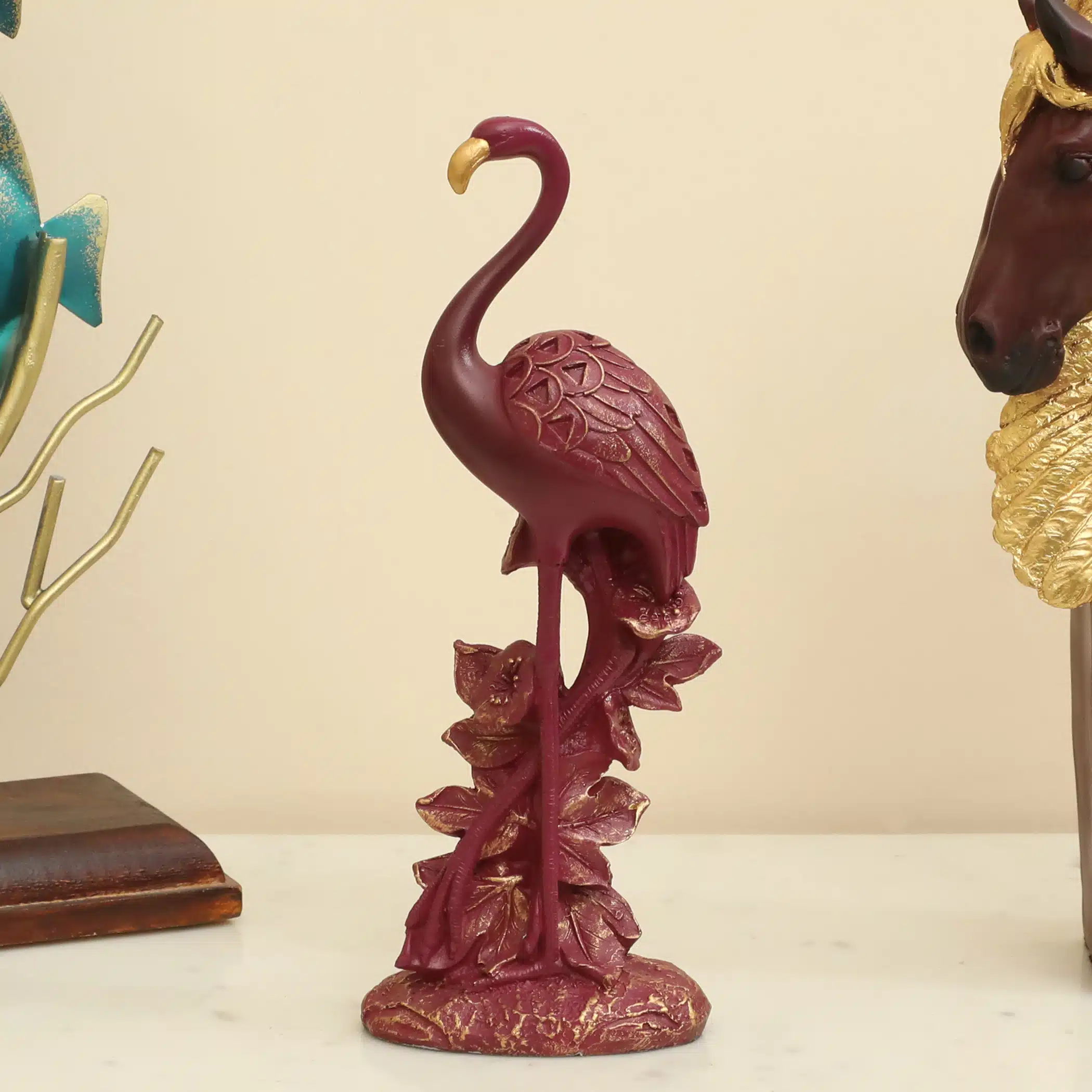 Polyresin Zenith Bird Figurine Beautiful Table Decor