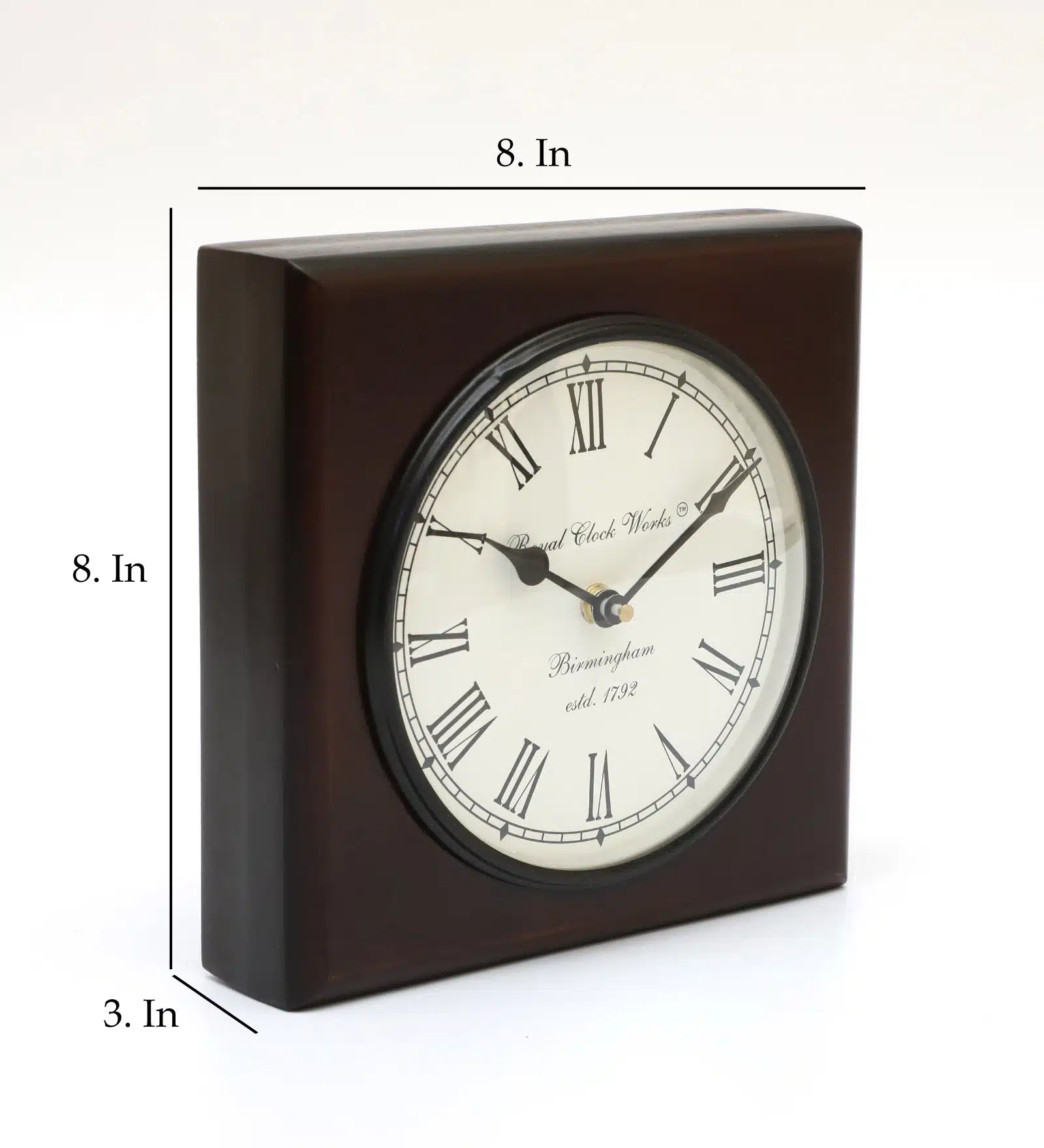 Silent Table Clock - UTSA Wooden Non Ticking Desk Clock - Image 3