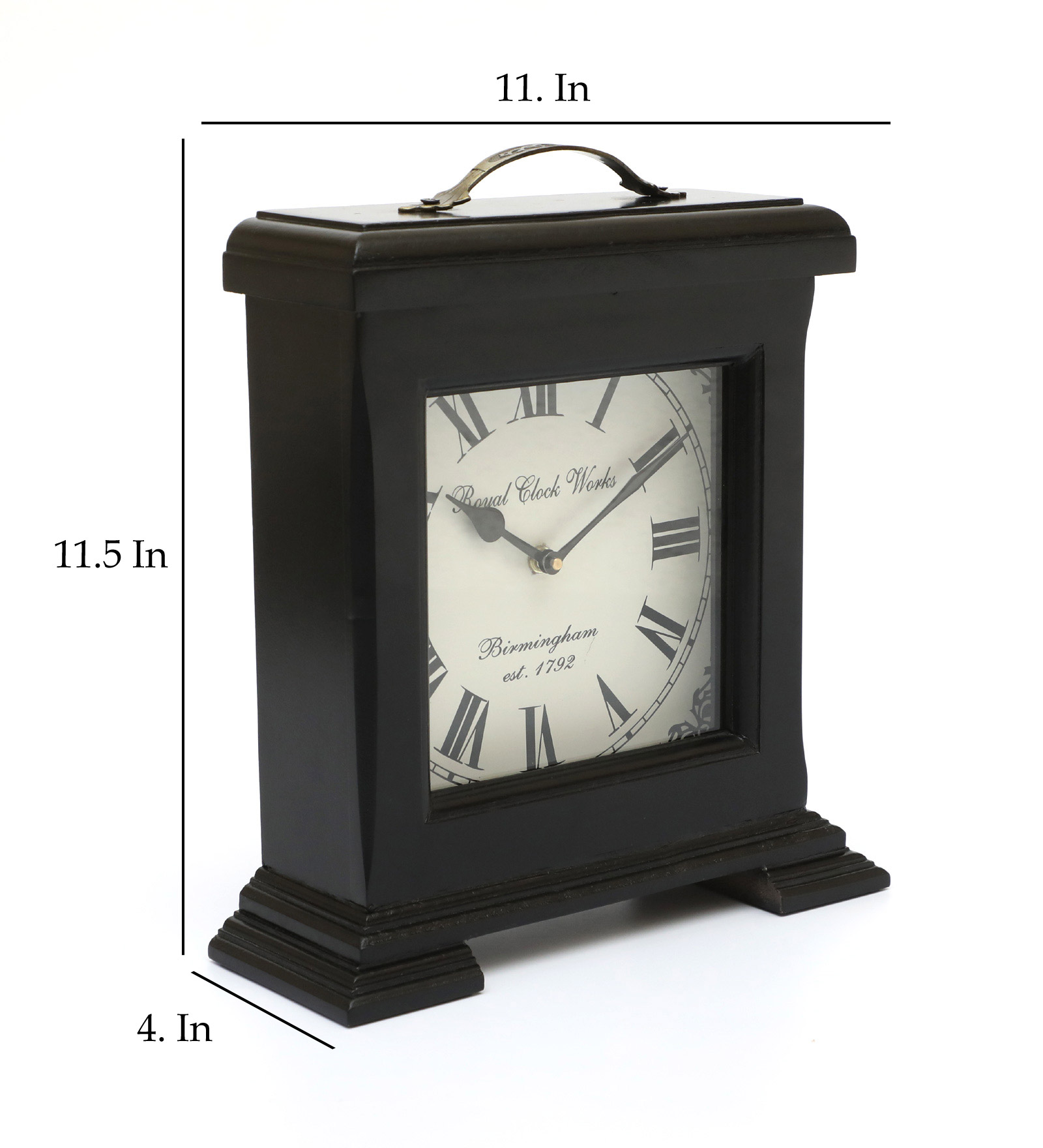 Deval Wooden Silent Non Ticking Table Clock - Image 3