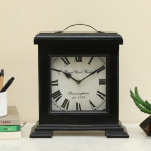 Deval Wooden Silent Non Ticking Table Clock