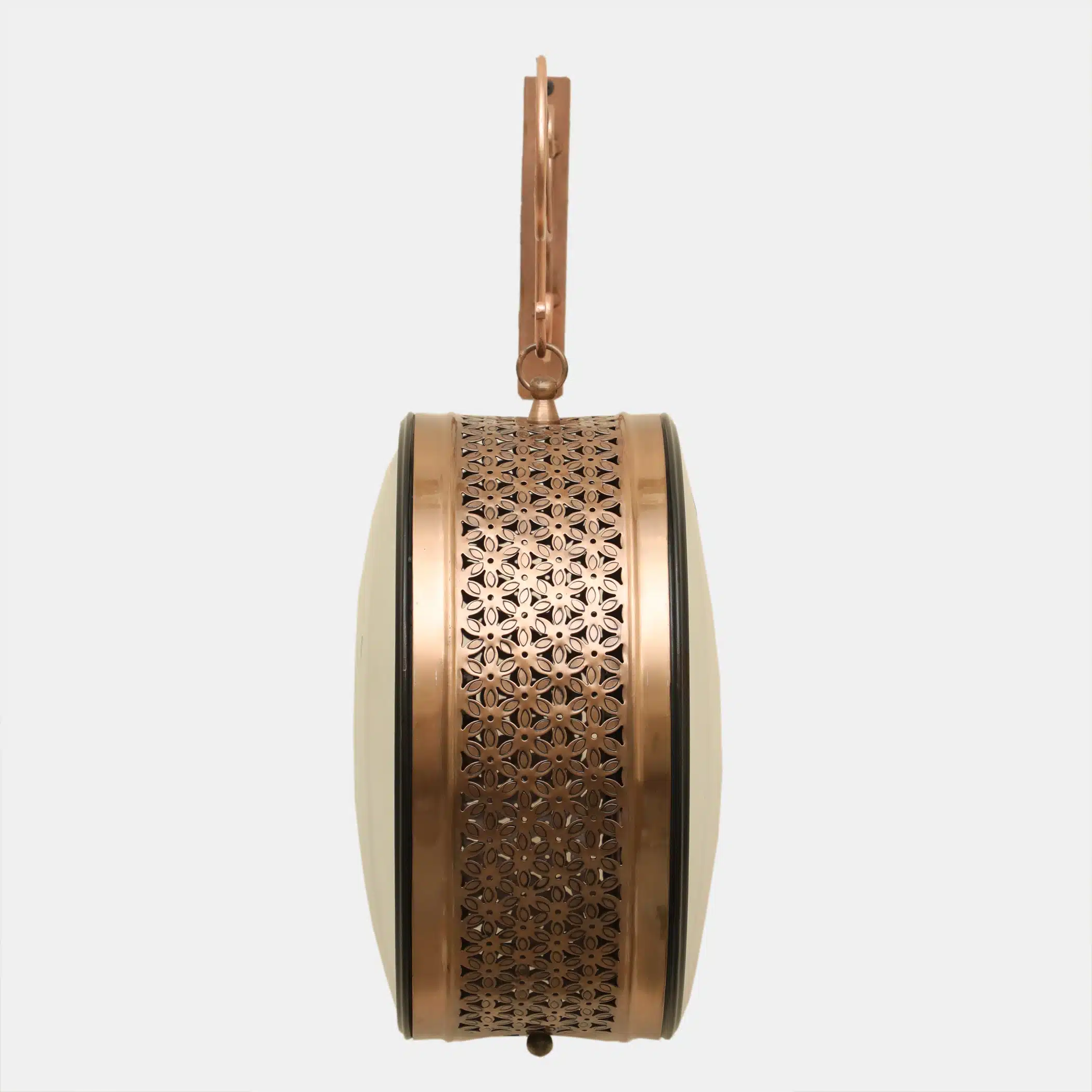 Anvi Metal Vintage Double Sided Analog Station Wall Clock (Copper) - Image 5