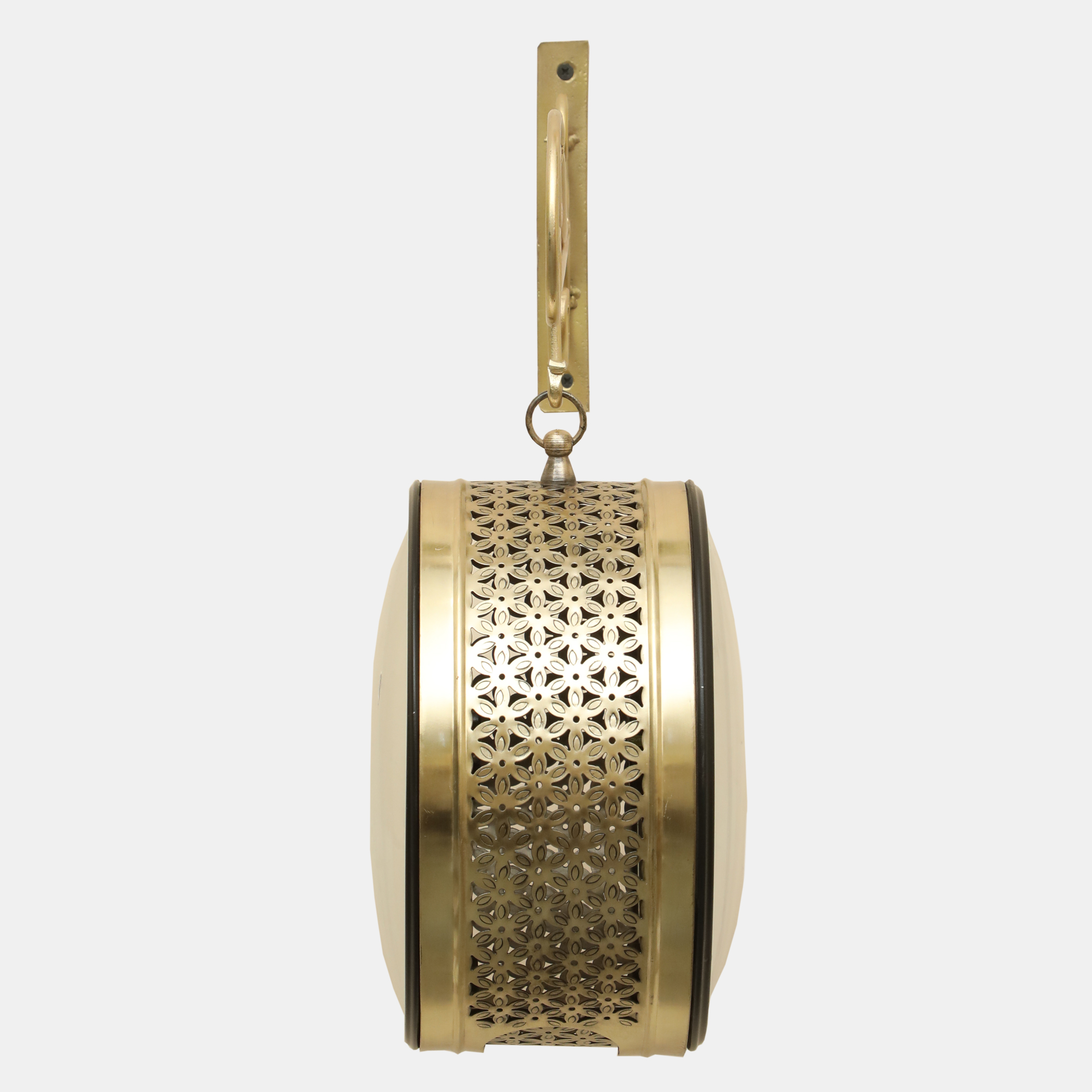 Anvi Metal Vintage Double Sided Analog Station Wall Clock (Gold) - Image 5