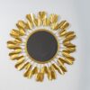 Gold Maria Round Wall Mirror Modern Design Metal Frame